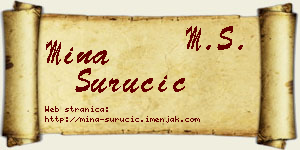 Mina Suručić vizit kartica